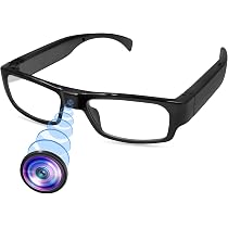 LXMIMI Cámara Oculta Gafas, Gafas sin Agujero Cámara Espía 1080P ...