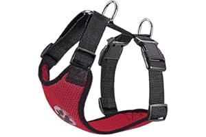 SlowTon Arnés para automóvil,(Sin cinturón de Seguridad) Arnés de Chaleco para Mascotas para Perros Seguridad en el Coche Cuello Ajustable y Correa para el Pecho