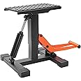 THE WHITE SHOP Dirt Bike Lift Stand, Motorcycle Lift Stand 440 lbs Capacity and Hydraulic Lift Operation, Adjustable Height Hoist Table, for Dirt Pit Bike Repair, Maintenance, Dirt Bike Accessories