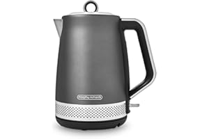 Morphy Richards Illumination 1.7L Jug Kettle, Rapid Boil, Boil Dry Protection, Pull off Lid, Limescale Filter, Easy View Window, 360 Cordless Base, Stainless Steel, Titanium , 108022