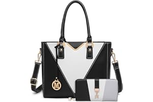 Miss Lulu Borsa Tote Donna Elegante, Borsa Tracolla Donna Grande, Borse a Mano Spalla Con Tracolla Regolabile, Impermeabile