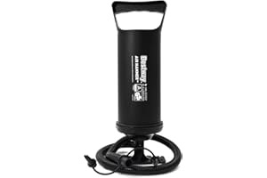 BESTWAY 62003 - Inflador Manual Air Hammer Inflation Pump 36 cm con Manguera Flexible y 3 Adaptadores para Diferentes Válvulas de Inflado con Movimiento Arriba-Abajo