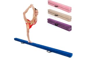 ‎COSTWAY COSTWAY 210 cm Schwebebalken, Gymnastikbalken klappbar, Balance Beam bis 70 kg belastbar, tragbarer Balken mit Tragegriffen, Gymnastik Balance Balken für Zuhause Turnen