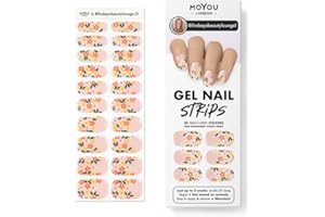 MOYOU LONDON Semi Cured Gel Nail Strips, 20 Pc. Gel Wraps for Nails, Easy Apply & Remove for Salon-Quality Manicure, Works with Any Nail Lamps - lindseysbeautylounge1 01