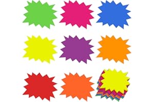JTMKYO 200 Hojas De Etiquetas De Precios De Colores Fluorescentes, Etiquetas De Precios Que Se Pueden Escribir, Etiquetas De Precios De Ropa, Carteles De Venta De Juguetes, (8 Colores)