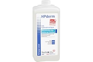 SORIFA HPderm Gel hydroalcoolique pour la désinfection des mains - Flacon 1 Litre