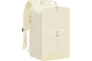 OTAHGK Borse da Cabina 40x20x25 per Ryanair Zaino da Viaggio Sotto il Sedile, Bagaglio a Mano Zaino da Cabina 20L, Zaino per Computer Portatile Piccola Borsa da Viaggio Zaino Travel Viaggio-Beige