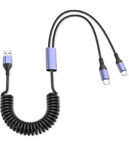 GELRHONR Short USB C Splitter Multi Charging Cable, USB C Male To 4 Type-C Male Charge Cable, 4 In 1 Charging Cord Compatible With Mobile/Android And More (Black-0.5m-4C