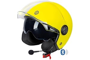 Befast | Rapid Connect - Casco Jet Omologato con Interfono Integrato, Casco Scooter con Ampia Visiera Antigraffio, Casco Moto Jet con Occhialino Parasole a Scomparsa