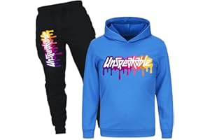 Jicahond Boys Girls Youtube Gamer Soft Costume Hoodie and Joggers 2pcs Clothing Sets