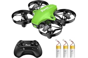 Potensic A20 Mini Drone per Bambini con 3 Batterie, Drone Giocattolo Economico per Bambini e Principianti, Quadricottero RC con Modalità Senza Testa, 3D Flip, Avvio/Atterraggio con Un Pulsante, Verde