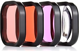 YALLSAME Tauchfilter mit rotem Magenta Schnorchel Rot +5 Makro für GoPro Hero 12 11 10 9 8 schwarz offizielles Gehäuse Hülle ideal für Unterwasser/Schnorcheln/Tieftauchen/Fun Dive Fotografie Aufnahme