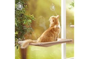 MSYU Fenêtre de lit de Chat, lit de siège de fenêtre de Chat Hamac Design Peu encombrant 1pcs Ventouse supplémentaire
