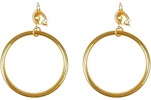 Boland 81935 - Ohrringe Pirat, runde Creolen mit Clip, Mode-Schmuck, Accessoire, Seeräuber, Wahrsagerin, Kostüm, Karneval, Mottoparty