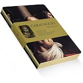 Retronote Saint Series II - A5, Caravaggio 4'l&uuml; Defter Seti IV, &Ccedil;izgisiz, Toplam 256 Sayfa, Her biri 64 Sayfa, Tel Dikiş, Esn