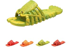 HOKUTO Lobster Flip Flops, Lobster Slippers Animal Slippers, Funny Lobster Sandals for Summer Beach and Indoor Shower