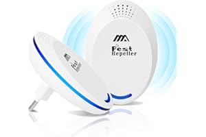 ADORIC Repulsif Souris, Anti Moustique Ultrason, Ultrason Souris Et Rats Appareil Ultrason Anti Souris, Repousse Les Cafards, Fourmis, Rongeurs - 100% Inoffensif (2 Paquets)