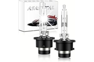 Asasytal D2R Faros de Xenón para Coche, 35W 6000K blanca de Diamantes Conversión de Xenón Ultra Brillante Kit de Conversión a Xenón, Luces de Xenón Homologadas para Coche, 1 Par