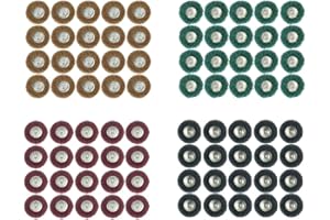 HEEDPEIUR 80 Pieces Buffing Wheel Abrasive Buffs Polishing Pads for Drill Sanding Attachment Polishing Wheel for Rotary 1/8 Inch Polishing Tools Accessories Grinding for Glass Metal Wood Sanding Dusting Clean