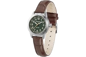 PINDOWS Watches for Women, Elegant Analog Quartz Design with Leather Strap, Waterproof Fashion Dress Ladies Watch with Easy-to-Read Luminous Dial