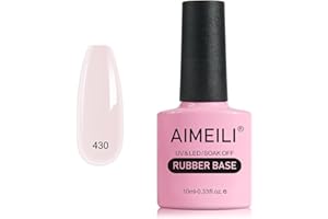 AIMEILI Rubber Base Gel Baza Kauczukowa Rubber Base Coat UV/LED Soak Off Żelowy Lakier do Paznokci Manicure - (430) 10ml