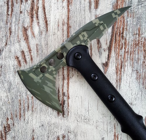 *2 Stück* tactical Kommando Tomahawk CAMO M48 Axt / Beil / Wurfaxt + 12in1 Survival-CARD - 2