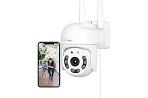 BoyKeep 2K Security Camera Outdoor 360° View Pan/Tilt Camera for Home Security Outside with Color Night Vision, Motion Detection, 2-Way Talk, 2.4GHz Wi-Fi, Micro SD Card & Cloud Service, K20