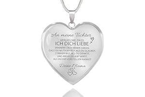 HAYOUWAY Geschenke für Frauen Mädchen Tochter Kinder Kette Herz Halskette Damen Teenager Mädchen Geschenke An Meine Tochter Kette mit Spruch Jahrestag Geburtstag Weihnachtsgeschenke für Frauen