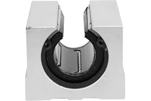 JECTSE SBR25UU Bloc de glissière à roulement linéaire ouvert, diamètre intérieur 25 mm, bloc de glissière à roulement à mouvement linéaire en aluminium pour équipement silencieux, haute vitesse et précis