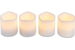 ‎HEITMANN DECO HEITMANN DECO 4er Set LED-Kerzen - Echtwachs-Kerzen mit Timer - weiß - Advenskerzen - für innen - batteriebetrieben