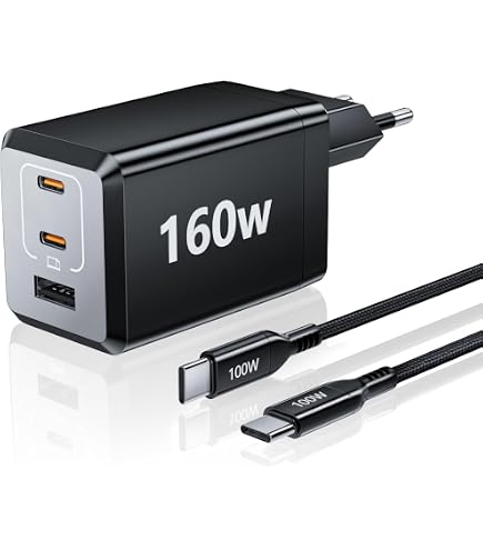 Imuto 65W GaN II USB-C Ladegerät – 2 Ports, PD3.0, Kompakt Für MacBook, IPhone, IPad & Mehr (schwarz)