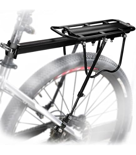 OSTAND PORTE BAGAGE, GRILLE AVANT ALUMINIUM NOIR AJUSTABLE 24 À 28 VÉLO