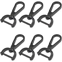 Lot De 6 Mousquetons Pivotants En Métal À Double Ouverture