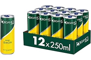 ‎THE ORGANICS BY RED BULL Organics by Red Bull Easy Lemon - 12er Palette Dosen - Bio-Erfrischungsgetränke 100% natürliche Zutaten, EINWEG (12 x 250 ml)