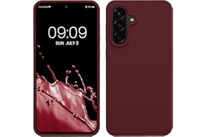 kwmobile Hülle kompatibel mit Samsung Galaxy A56 5G Hülle - Silikon Handy Case - Handyhülle weiche Oberfläche - kabelloses Laden - Bordeaux Violett
