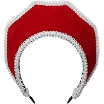 Chapeau Renaissance Élisabéthaine Tudor Queen - Couronne Royale Anne Boleyn Avec Capuche En Velours Et Dentelle
