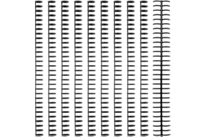 GORGECRAFT 12 Stück Bindekämme 30 Ringe Schwarzer Kunststoff Spulenmaschinendraht Doppelspirale Zuschneidbarer Buchbinder Hinzufügen von Seiten Für Lehrer Schüler Dokument Notizbuch Dateierstellung