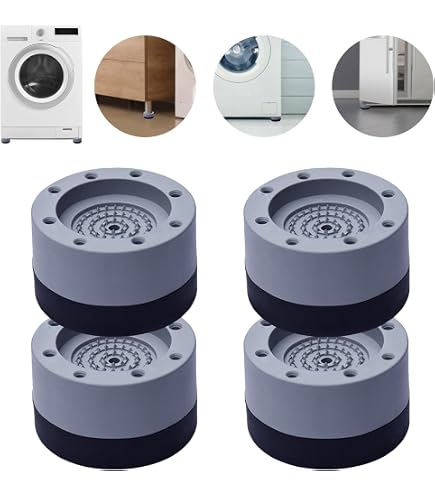 4 Patins Anti-vibration Universels Pour Lave-linge Et Frigo - Stabilise, Réduit Le Bruit Et Protège Le Sol