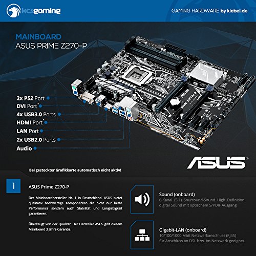 Kiebel Dark Rock 7.0 [184657] Gamer-PC i7-7700K (4×4.2GHz) | 16GB DDR4-2666 HyperX | nVidia GTX 1080 8GB GDDR5X | 250GB M.2 SSD + 1TB HDD | ASUS Z270 | USB3 | DVD | Sound | LAN | Gaming | Computer - 4
