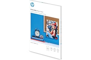 HP Everyday Q5451A, Carta fotografica lucida, grammatura 200 g/m2, formato A4, Confezione da 25 fogli