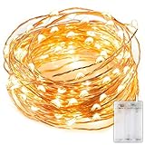 ❤️【Resistente al agua】los cables de cobre y las bombillas de estas luces de luciérnaga están completamente sellados, lo que hace que el sumergible. La caja de la batería está bajo la clasificación IP44 a prueba de agua.