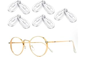 BOTHFOX 5 Pairs Glasses Pads Nose Silicone Spectacle Air Bag Nose Pads for Glasses Replacement Push Fit Comfortable Full Frame Anti Slip Eye Glasses Nose Pads for Glasses Sunglasses Reading Glasses Clear