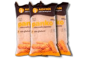 Adpan Pan Rallado Estilo Japones Panko Sin Gluten para Rebozado y Empanado. 3 x 300 gramos