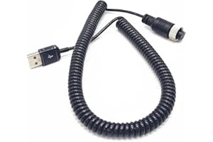 Elecbee Conector de aviación GX12 Hembra de 4 pines a USB2.0 Tipo-A Cable macho