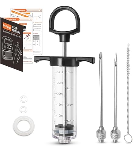 Fleischspritze Aus Edelstahl - Marinade Injektor Für Truthahn, Grill & Braten