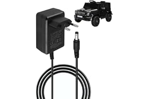 CAYBATS 6V Ladegerät für Kinder Motorrad Elektroauto, Universelles Netzteil für Elektrische Vierrädrige Fahrzeuge SUV ATV Spielzeug, Ladegerät für Aufsitzautos mit 1,1m Kabel, 6V 800mA, 2.1mm*5.5mm Stecker