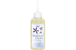 KREUL 42727 - Window Color or scintillant 80 ml, peinture pour fenêtres scintillante à base d'eau, pour surfaces lisses comme le verre, les miroirs et les carreaux