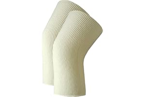 banora Gelenkwärmer/Kniewärmer/Ellenbogenwärmer/Pulswärmer für Damen und Herren in der Naturqualität mit 68% Schurwolle kbT/28% Seide/4% Elasthan (Gr. 4/XL, Farbe: naturweiß)