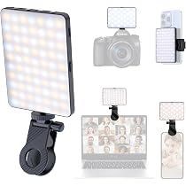 Kit De 2 Lampes LED Vidéo Portables Zeadio - Clip 180°, 20 Modes, 3000K-7000K, IRC95+, Rechargeable USB-C - 8