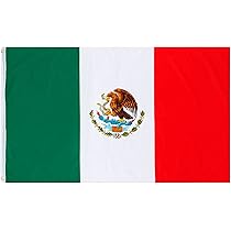 Mosprovie Drapeau Mexicain 7,6 X 12,7 Cm Brodé Double Face - Drapeaux Nationaux Mexicains Très Résistants à 3 Plis - Drapeaux Nationaux Mexicains